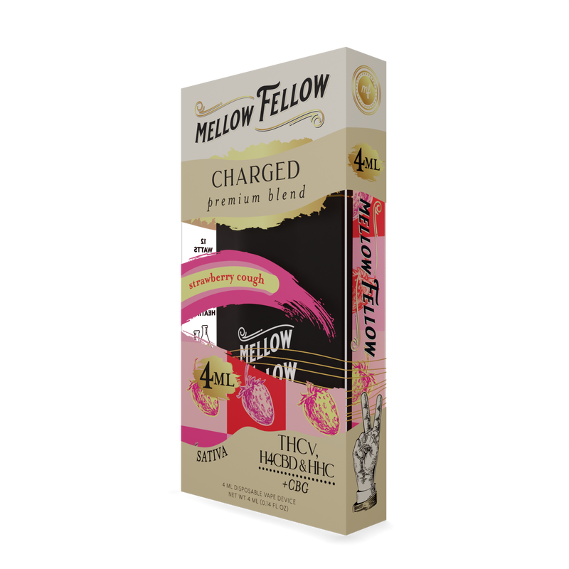 Mellow Fellow Charged Blend 4ML Disposable Vape Strawberry Cough Best Sales Price - Vape Pens