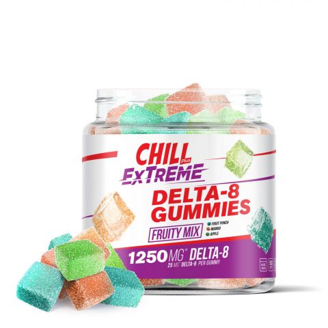 Chill Plus Delta-8 Extreme Fruity Mix Gummies 1250X Best Sales Price - CBD