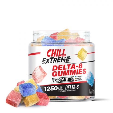 Chill Plus Delta-8 Extreme Tropical Mix Gummies 1250X