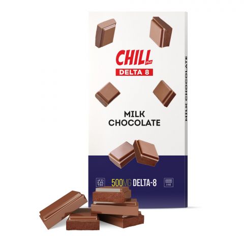 Chill Plus Delta-8 THC Chocolate Bar Milk Chocolate 500MG Best Sales Price - Gummies