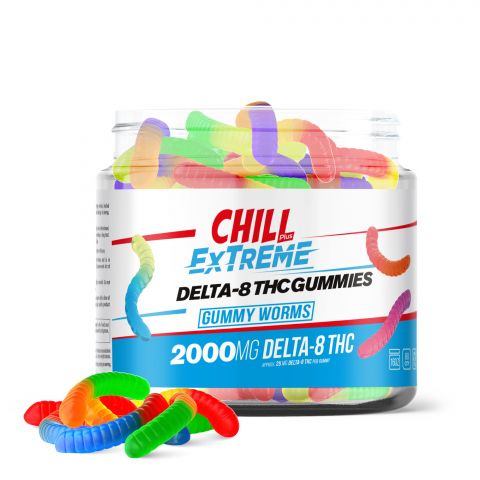 Chill Plus Extreme Delta-8 THC Gummies Gummy Worms 2000MG Best Sales Price - Gummies