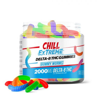 Chill Plus Extreme Delta-8 THC Gummies Gummy Worms 2000MG Best Sales Price - Gummies