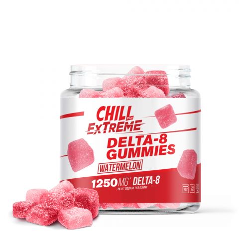 Chill Plus Extreme Delta-8 THC Gummies Watermelon 1250MG Best Sales Price - Gummies