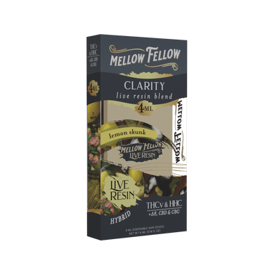 Mellow Fellow Clarity Blend 4ml Live Resin Disposable Vape Lemon Skunk Best Sales Price - Vape Pens