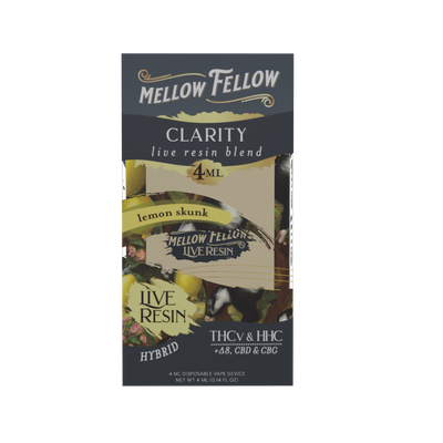 Mellow Fellow Clarity Blend 4ml Live Resin Disposable Vape Lemon Skunk Best Sales Price - Vape Pens