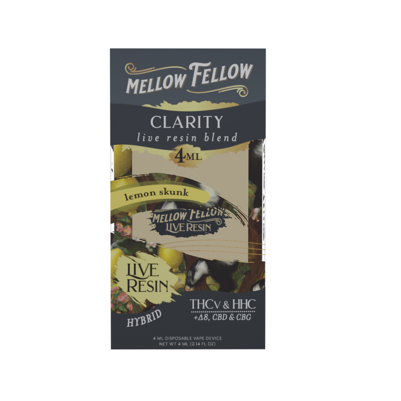 Mellow Fellow Clarity Blend 4ml Live Resin Disposable Vape Lemon Skunk Best Sales Price - Vape Pens