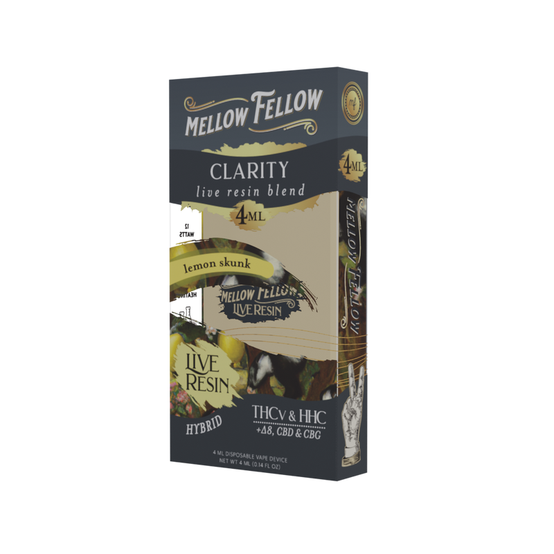 Mellow Fellow Clarity Blend 4ml Live Resin Disposable Vape Lemon Skunk Best Sales Price - Vape Pens