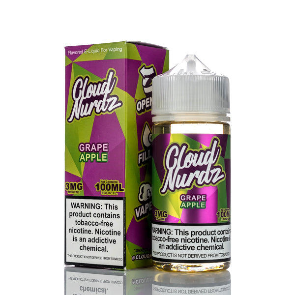 Cloud Nurdz E-Liquid Grape Apple 100ml (6mg) Best Sales Price - eJuice