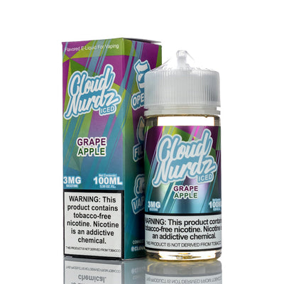 Cloud Nurdz E-Liquid Grape Apple Iced 100ml (3mg) Best Sales Price - eJuice