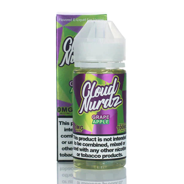 Cloud Nurdz E-Liquid No Nicotine Vape Juice 100ml (Grape Apple) Best Sales Price - eJuice