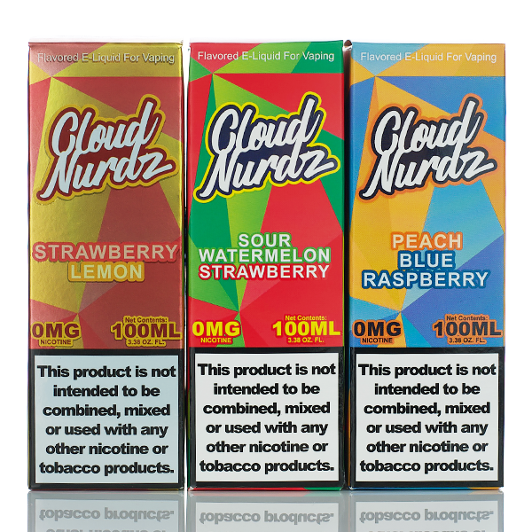 Cloud Nurdz E-Liquid No Nicotine Vape Juice 100ml (Strawberry Lemon) Best Sales Price - eJuice