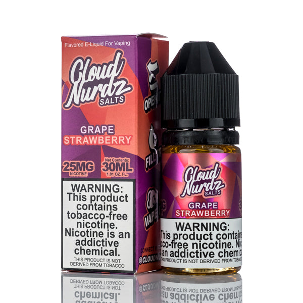 Cloud Nurdz Salts E-Liquid Grape Strawberry 30ml (25mg) Best Sales Price - eJuice