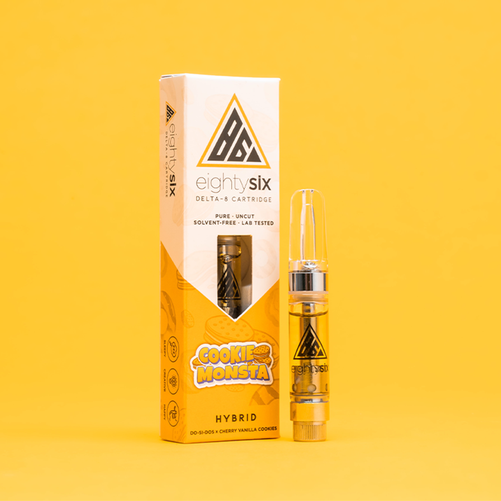 Eighty Six Cookie Monsta Delta-8 THC Vape Cartridge (Do-Si-Dos) Best Sales Price - Vape Cartridges