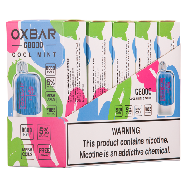 Cool Mint Oxbar G8000 Best Sales Price - Disposables