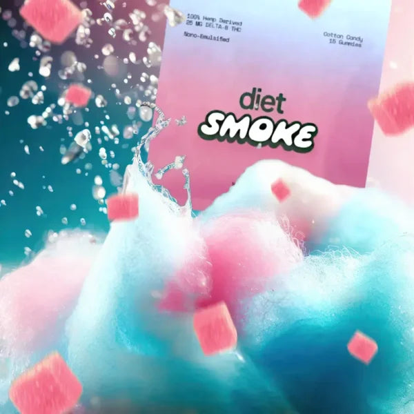 Diet Smoke Cotton Candy Gummies DELTA-8 THC Best Sales Price - Gummies