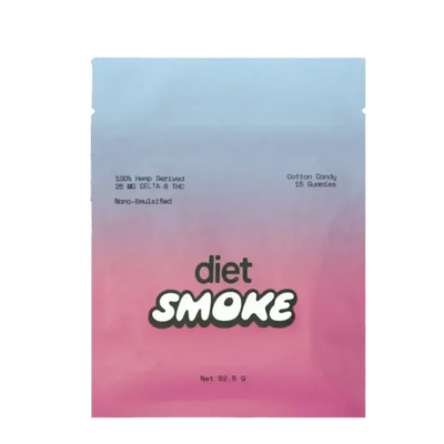 Diet Smoke Cotton Candy Gummies DELTA-8 THC Best Sales Price - Gummies