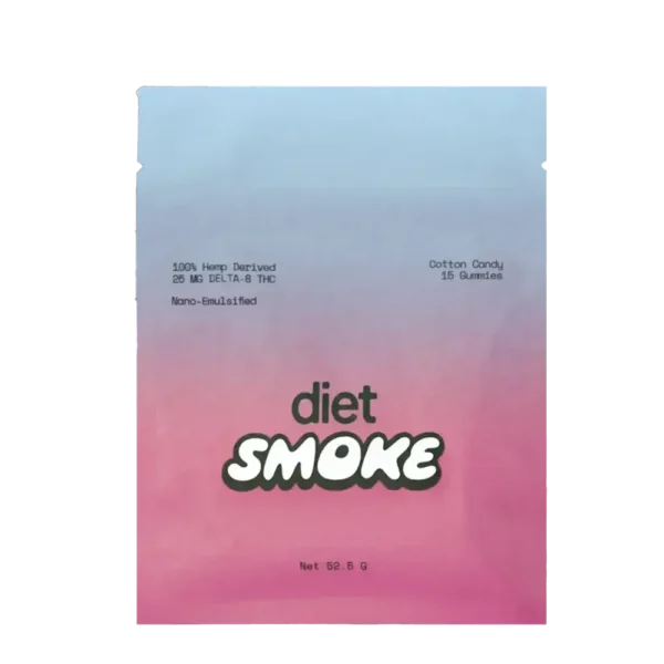 Diet Smoke Cotton Candy Gummies DELTA-8 THC Best Sales Price - Gummies