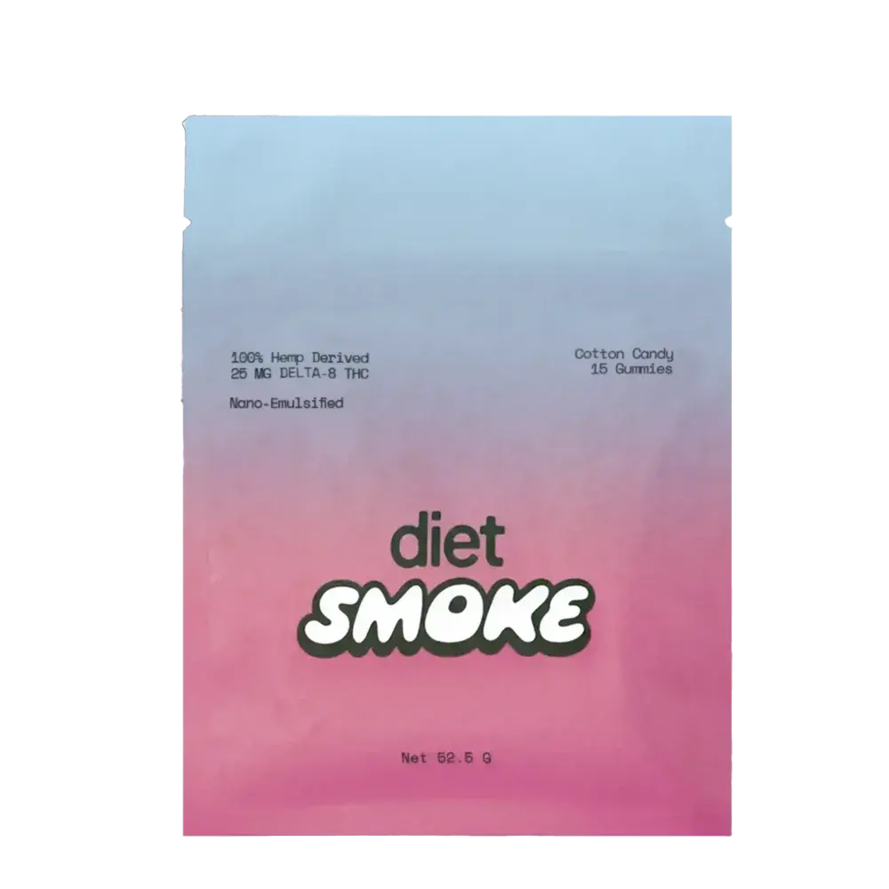 Diet Smoke Cotton Candy Gummies DELTA-8 THC Best Sales Price - Gummies