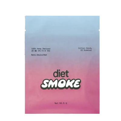 Diet Smoke Cotton Candy Gummies DELTA-8 THC Best Sales Price - Gummies