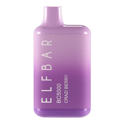 Crazi Berry Elf Bar EB BC5000 Disposable Vape Limited Edition Flavor Best Sales Price - Disposables