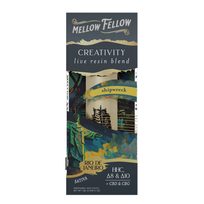 Mellow Fellow Creativity Rio De Janeiro - Shipwreck - Sativa - 1ml Live Resin Disposable Vape Best Sales Price - Vape Pens