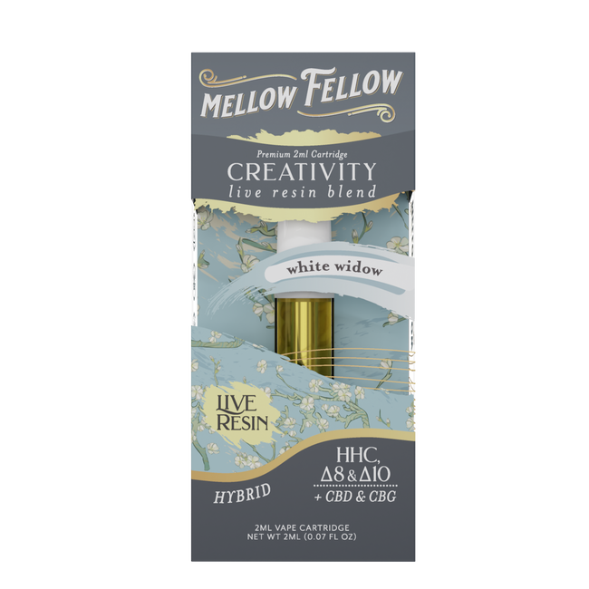 Mellow Fellow Creativity Blend 2ml Live Resin Vape Cartridge White Widow Best Sales Price - Vape Cartridges