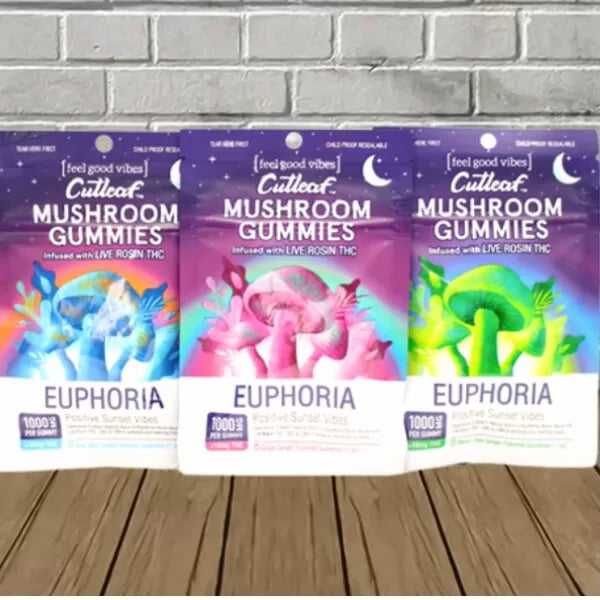 Cutleaf Mushroom Gummies Euphoria Blend 1000mg Best Sales Price - Gummies