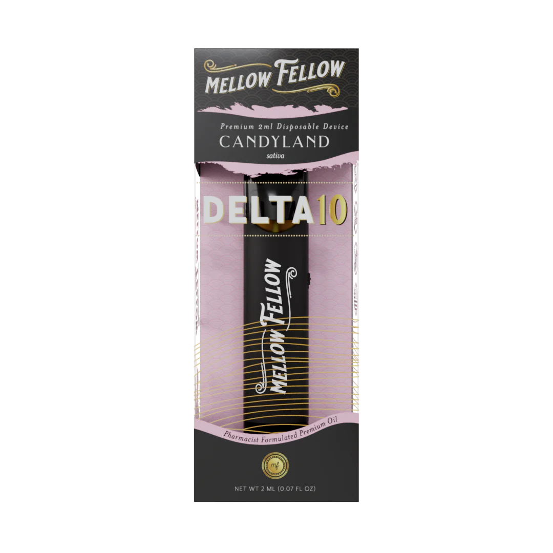 Mellow Fellow Delta 10 THC Premium 2ml Disposable Vape Candyland Best Sales Price - Vape Pens