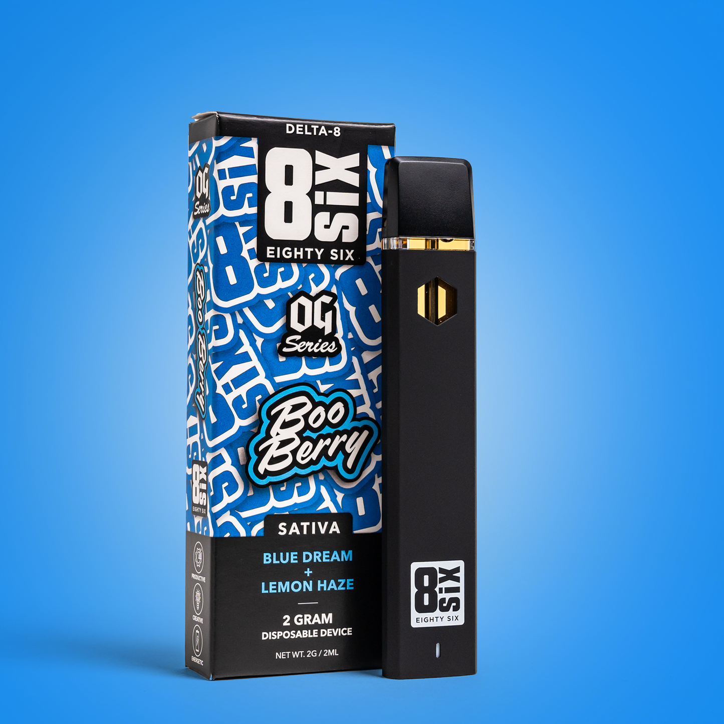 Eighty Six Boo Berry Delta-8 THC 2G Disposable (Blue Dream) Best Sales Price - Vape Pens