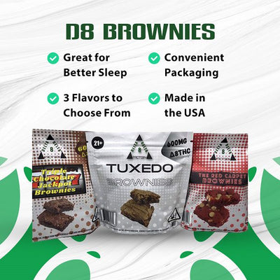 Delta-8 THC Brownies 600mg Best Sales Price - Gummies