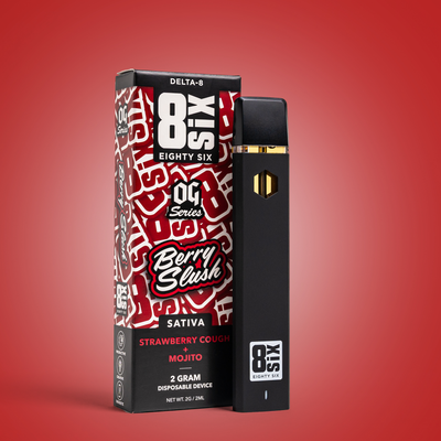 Eighty Six Berry Slush Delta-8 THC 2G Disposable (Strawberry Cough) Best Sales Price - Vape Pens