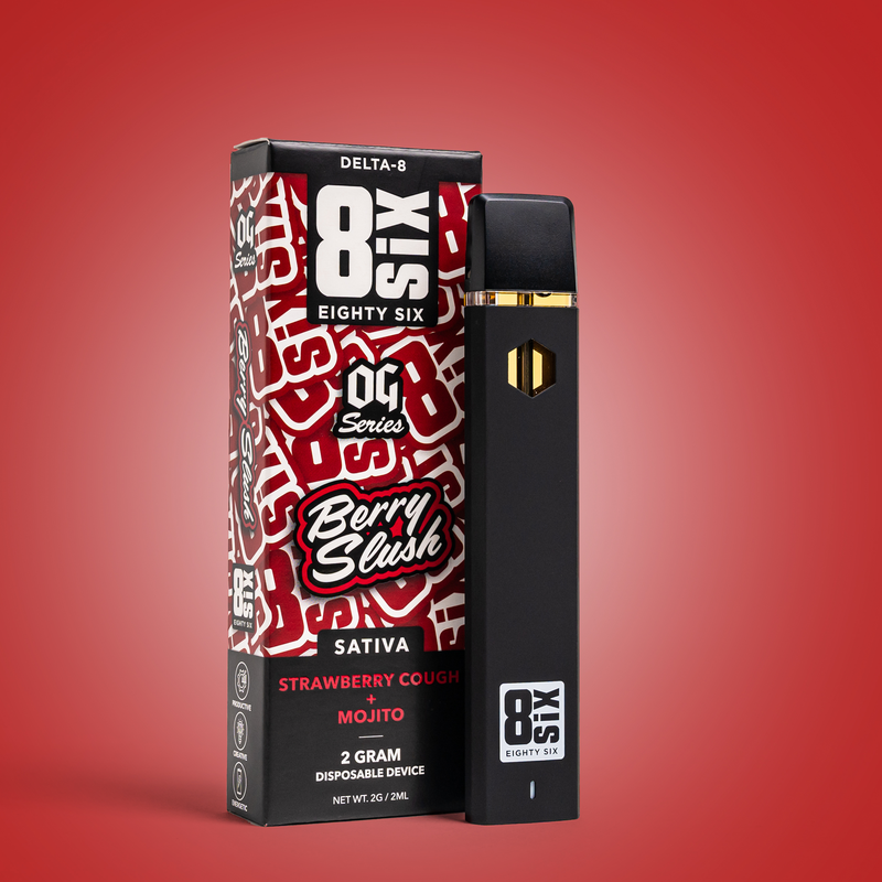 Eighty Six Berry Slush Delta-8 THC 2G Disposable (Strawberry Cough) Best Sales Price - Vape Pens