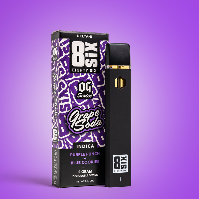 Eighty Six Grape Soda Delta-8 THC 2G Disposable (Purple Punch) Best Sales Price - Vape Pens