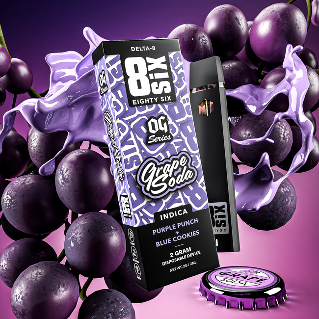 Eighty Six Grape Soda Delta-8 THC 2G Disposable (Purple Punch)