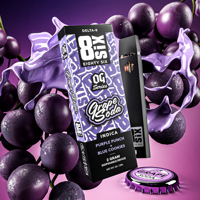 Eighty Six Grape Soda Delta-8 THC 2G Disposable (Purple Punch) Best Sales Price - Vape Pens