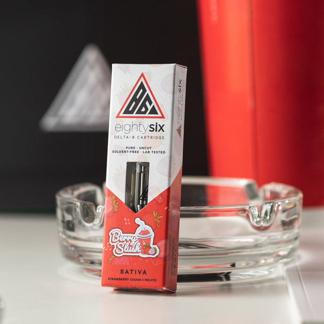 Eighty Six Berry Slush Delta-8 THC Vape Cartridge (Strawberry Cough) Best Sales Price - Vape Cartridges