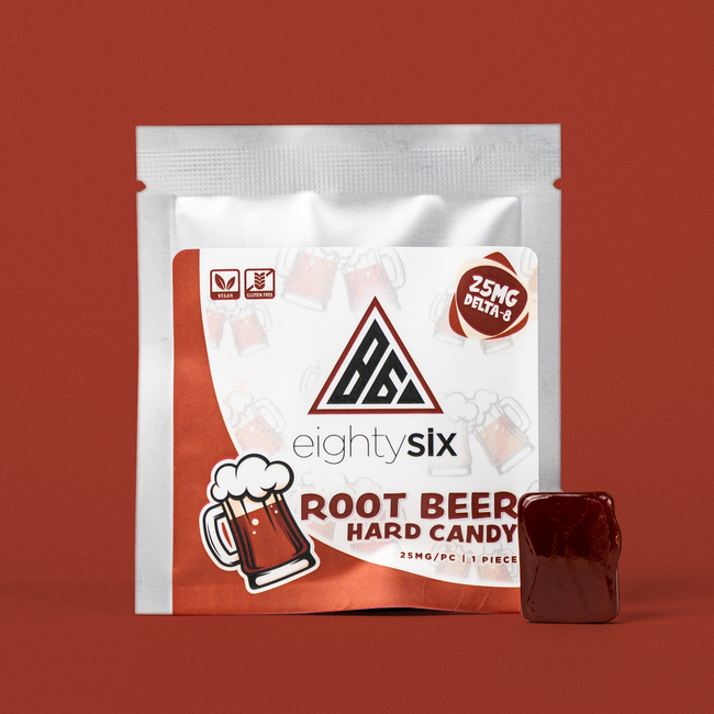 Eighty Six Root Beer 25MG – Delta-8 THC Hard Candy Best Sales Price - Accessories