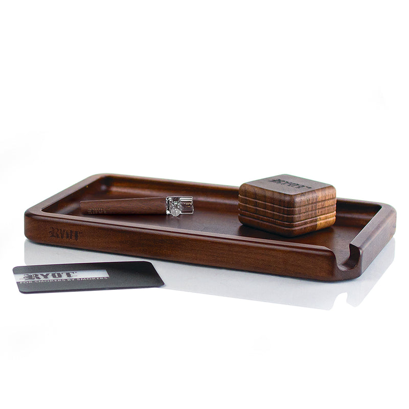 RYOT Walnut Wood Tray Bundle Best Sales Price - Rolling Papers & Supplies