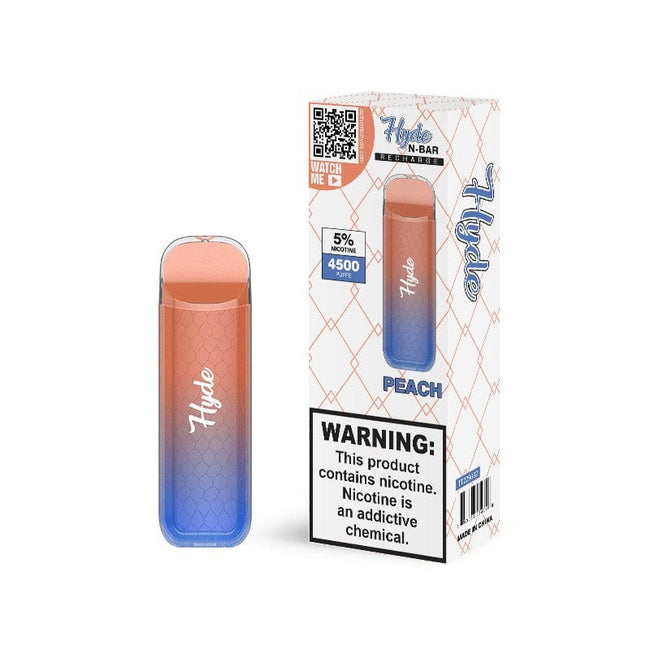 Peach Hyde N Bar Rechargeable 4500 Best Sales Price - Disposables