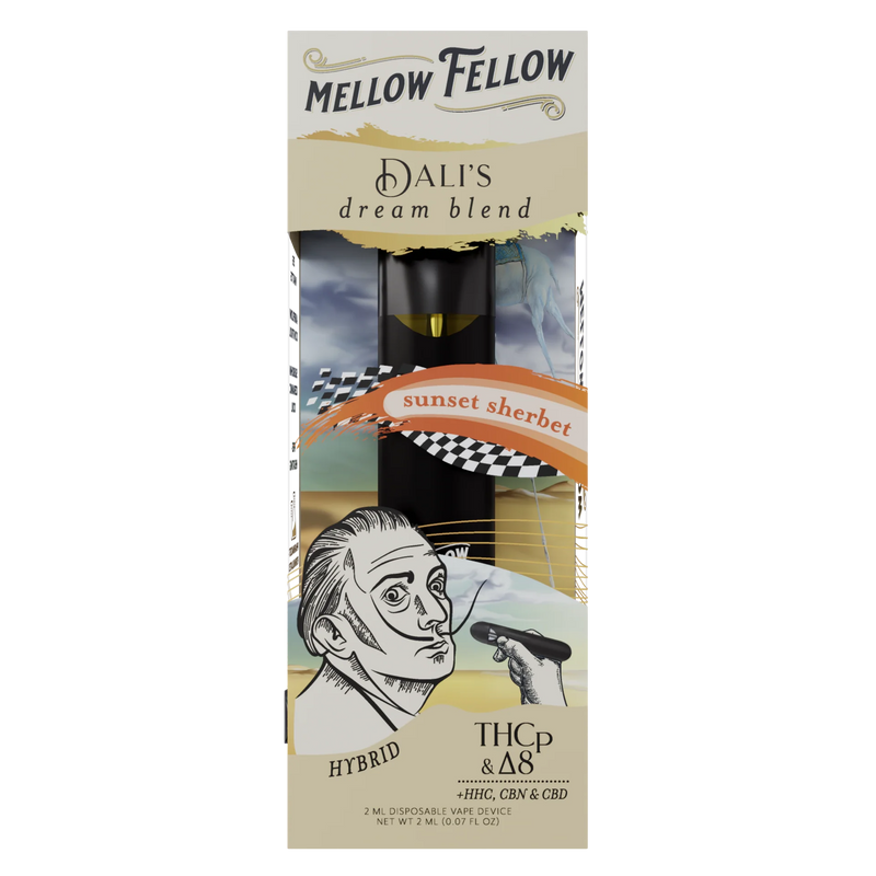 Mellow Fellow Dali's Dream Blend 2ml Disposable Vape Sunset Sherbet Best Sales Price - Vape Pens