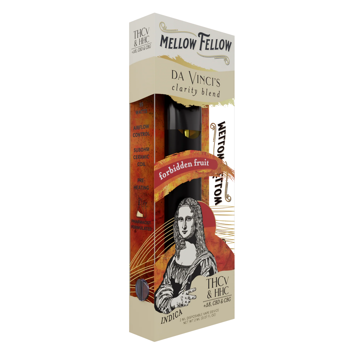 Mellow Fellow da Vinci's Clarity Blend 2ml Disposable Vape Forbidden Fruit Best Sales Price - Vape Pens