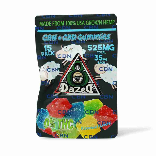 DazeD8 CBN + CBD Gummies – 15pc (35mg) Best Sales Price - Gummies