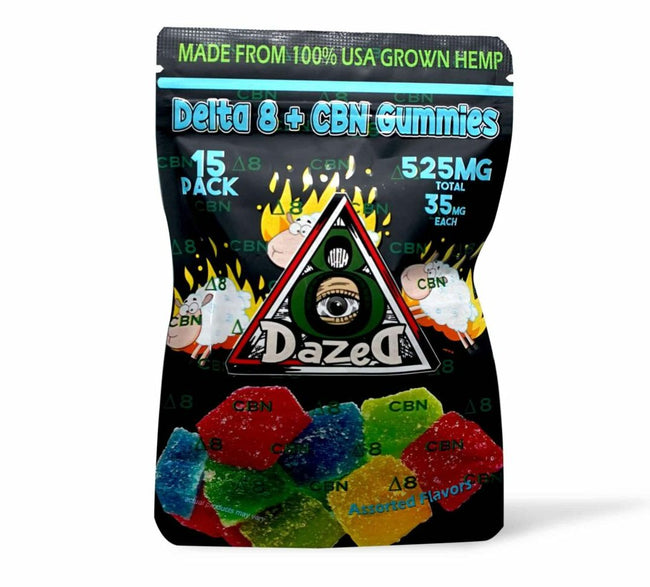 DazeD8 CBN Delta 8 Gummies – 15pc (35mg) Best Sales Price - Gummies
