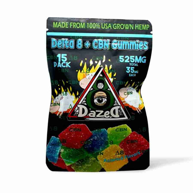 DazeD8 CBN Delta 8 Gummies – 15pc (35mg) Best Sales Price - Gummies