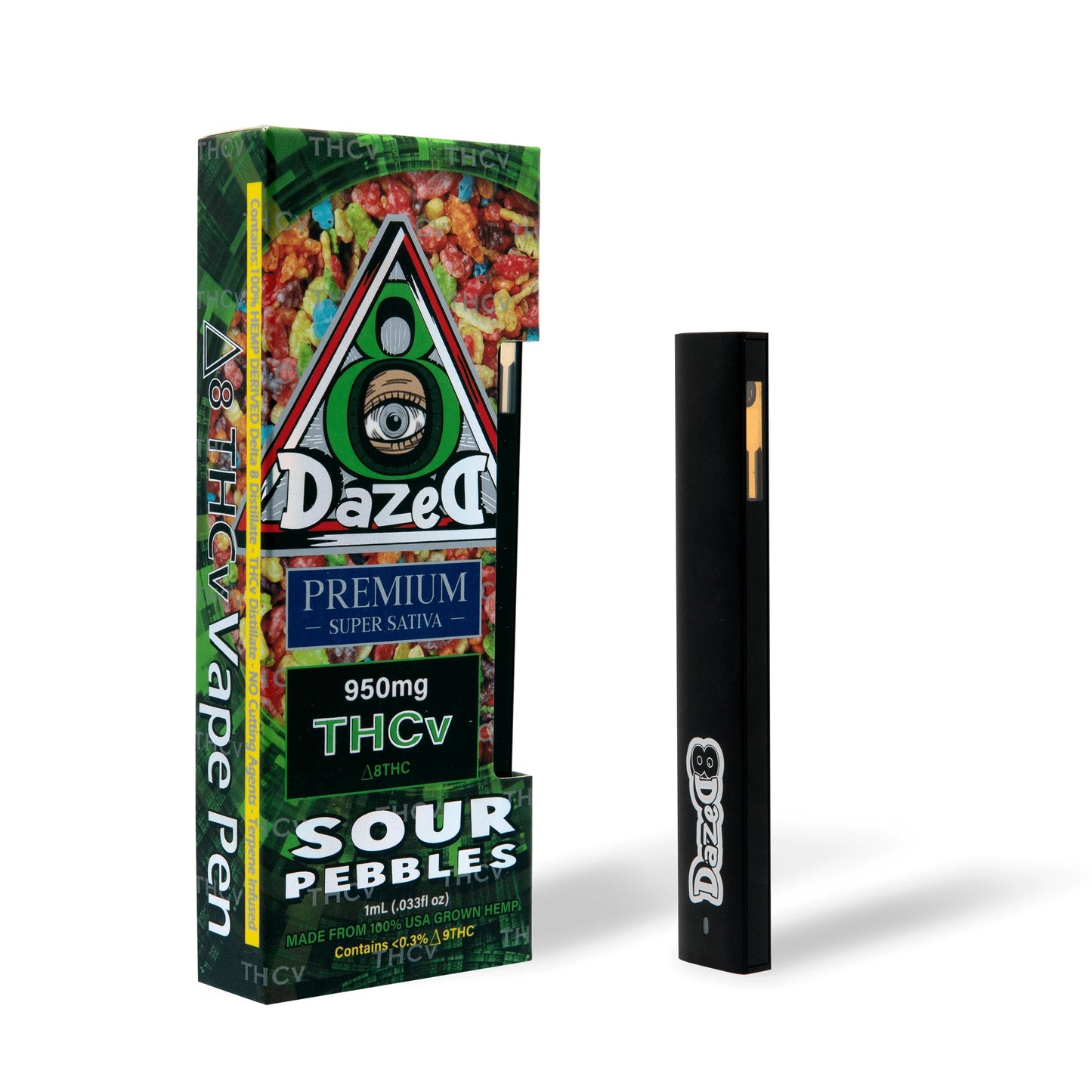 DazeD8 Sour Pebbles Delta 8 THCV Disposable (1g) Best Sales Price - Vape Pens