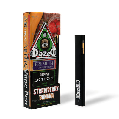 DazeD8 Strawberry Banana Delta 10 THC-O Disposable (1g) Best Sales Price - Vape Pens