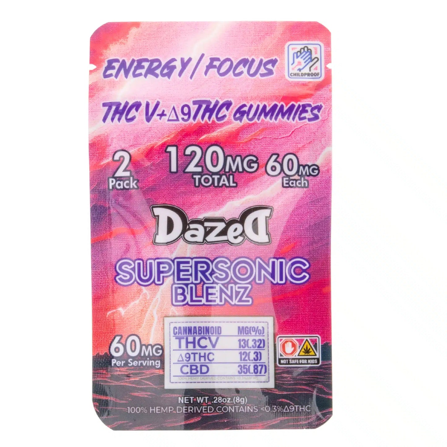 Dazed8 Supersonic Blenz Gummies 60mg Sample | 2pc Best Sales Price - Gummies