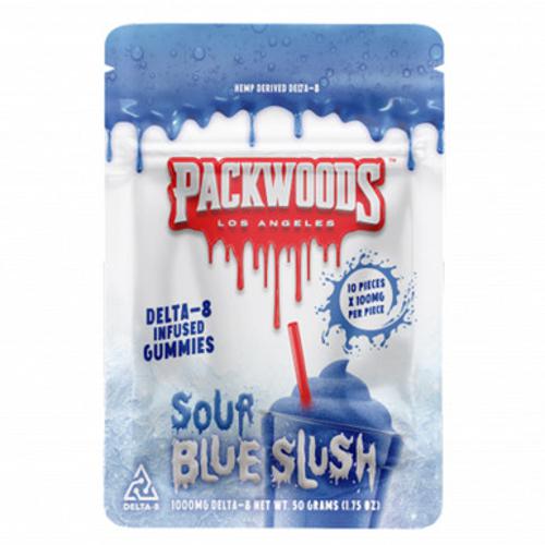 Delta 8 Edible - Sour Blue Slush Gummies - 1000mg by Packwoods Best Sales Price - Gummies