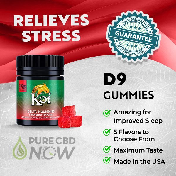 Koi Delta 9 THC Gummies – 200mg ∆9 THC + 400mg CBD Best Sales Price - Gummies