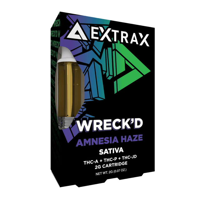 Delta Extrax Amnesia Haze | Cartridge THCA 2G | Wreck’d Best Sales Price - Vape Cartridges